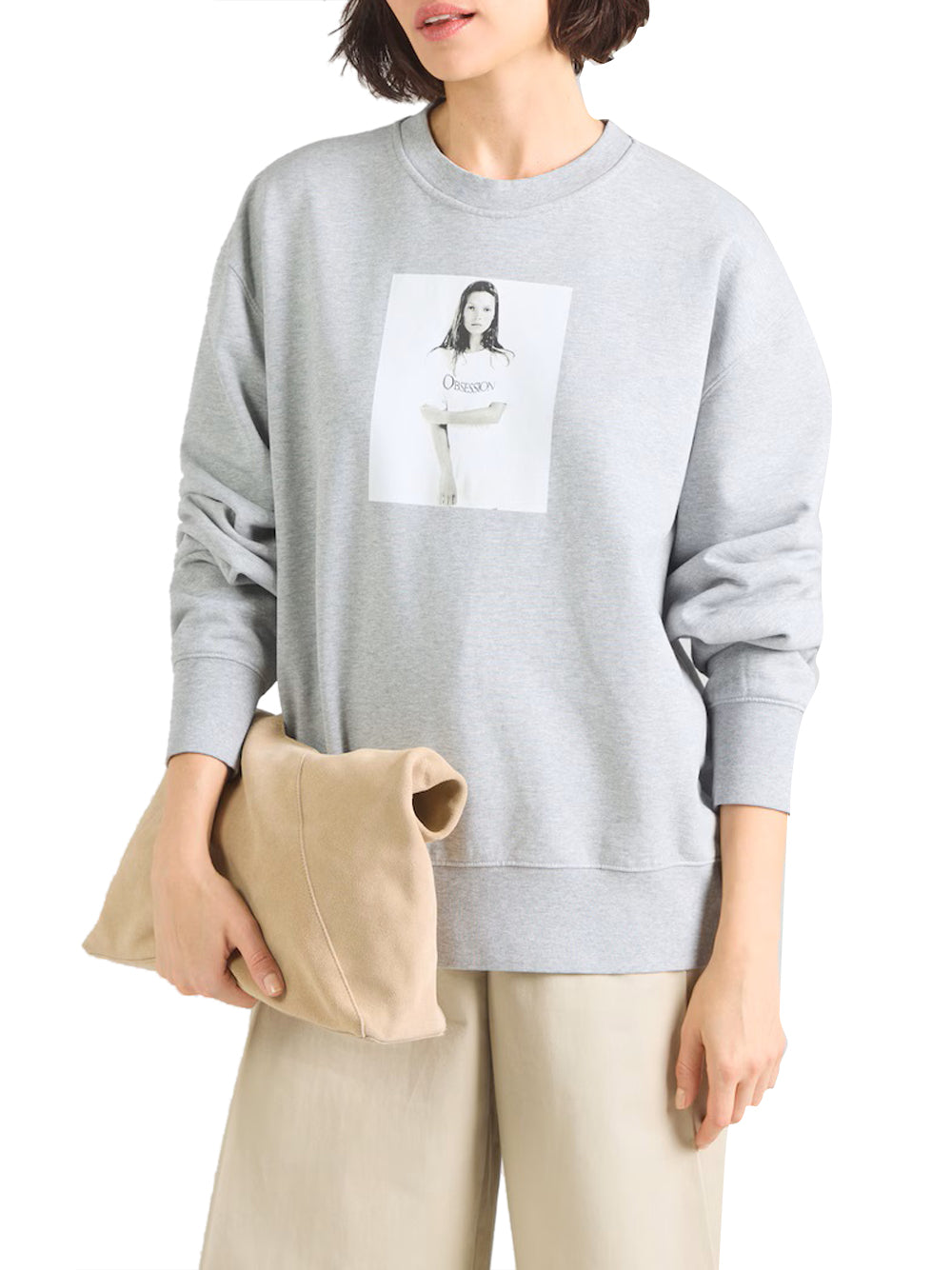 CALVIN 1LINEA 2USCITA Calvin Klein Felpa Kate Obsession - Grigio Heroic Grey Heather