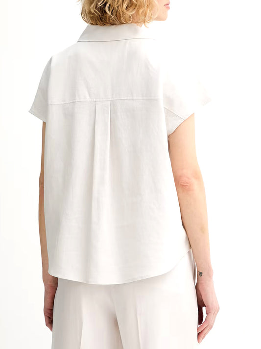 CALVIN 1LINEA 2USCITA Calvin Klein Camicia Linen Classic - Sabbia White Sand