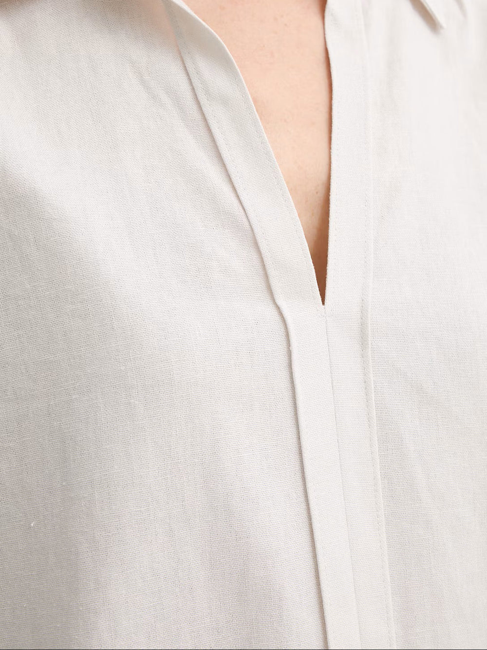 CALVIN 1LINEA 2USCITA Calvin Klein Camicia Linen Classic - Sabbia White Sand