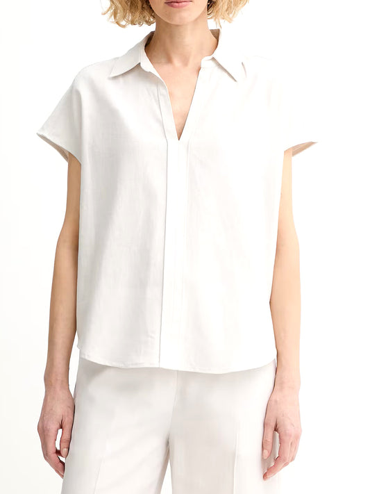 CALVIN 1LINEA 2USCITA Calvin Klein Camicia Linen Classic - Sabbia White Sand