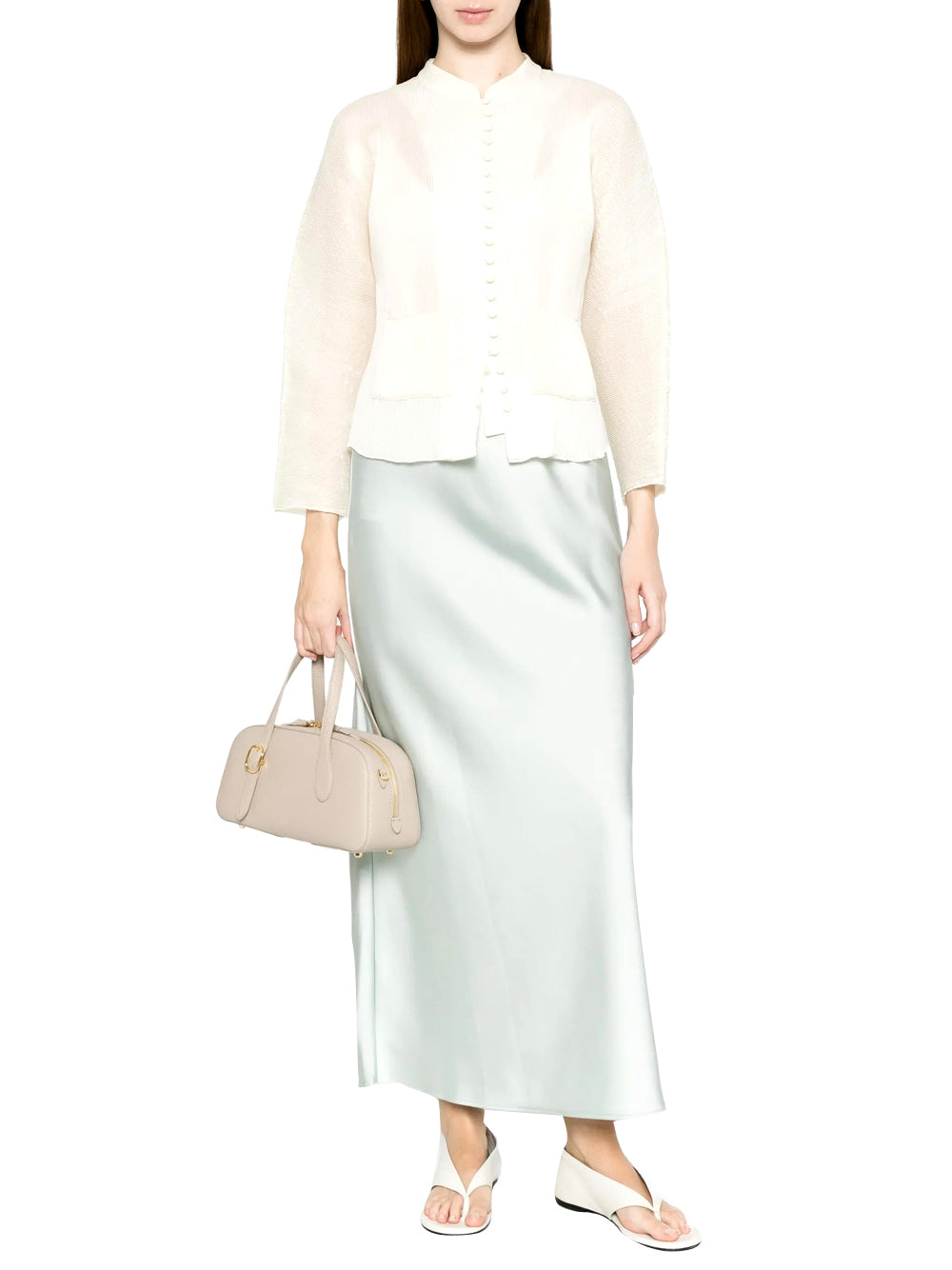 CALVIN 1LINEA 2USCITA Calvin Klein Gonna Shine Satin Maxi - Verde Acqua Pale Meadow