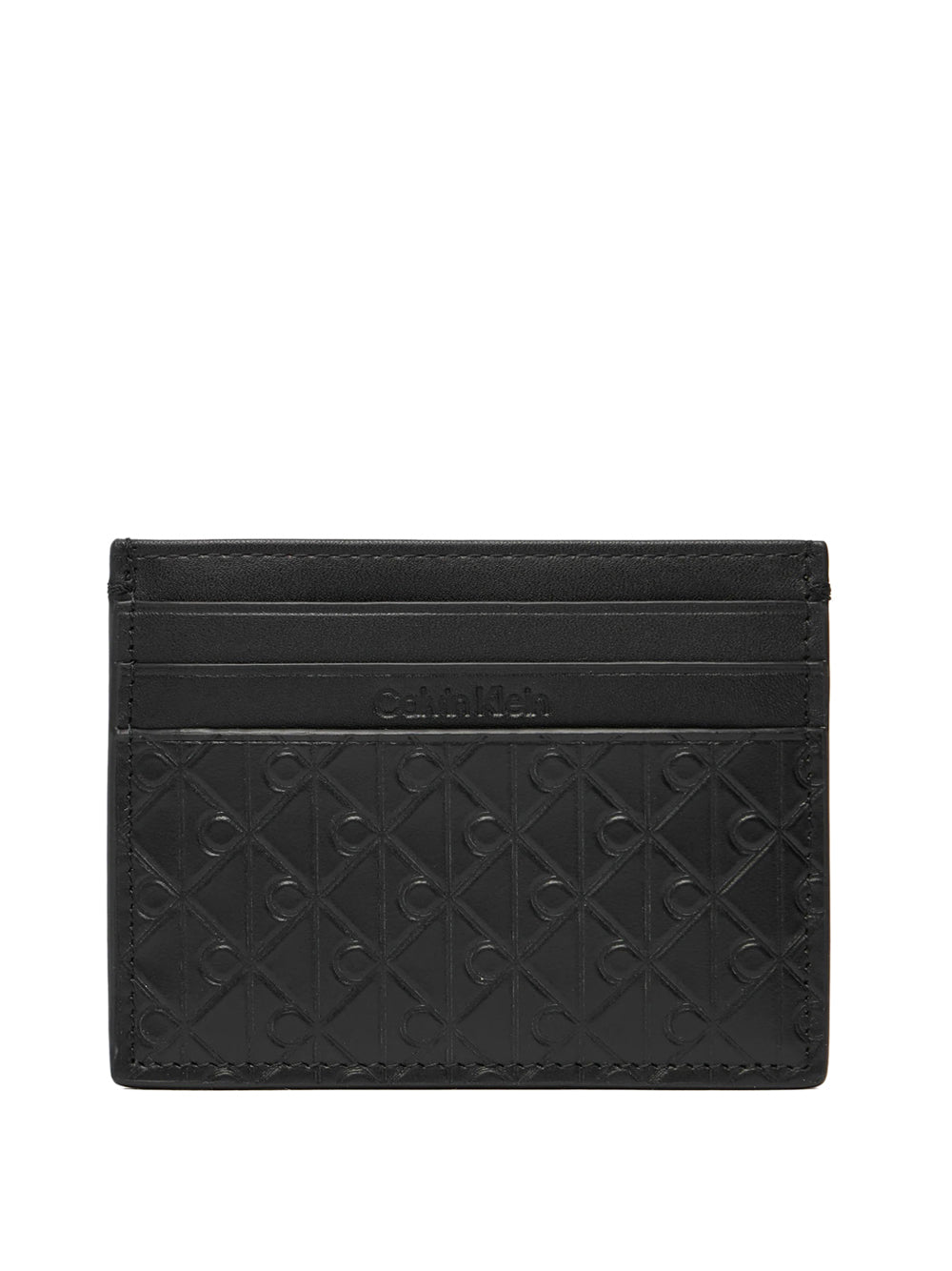 CALVIN ACC.1USCITA Calvin Klein Portafoglio Embossed Emblem Card Case LV04D1128G Nero Nero