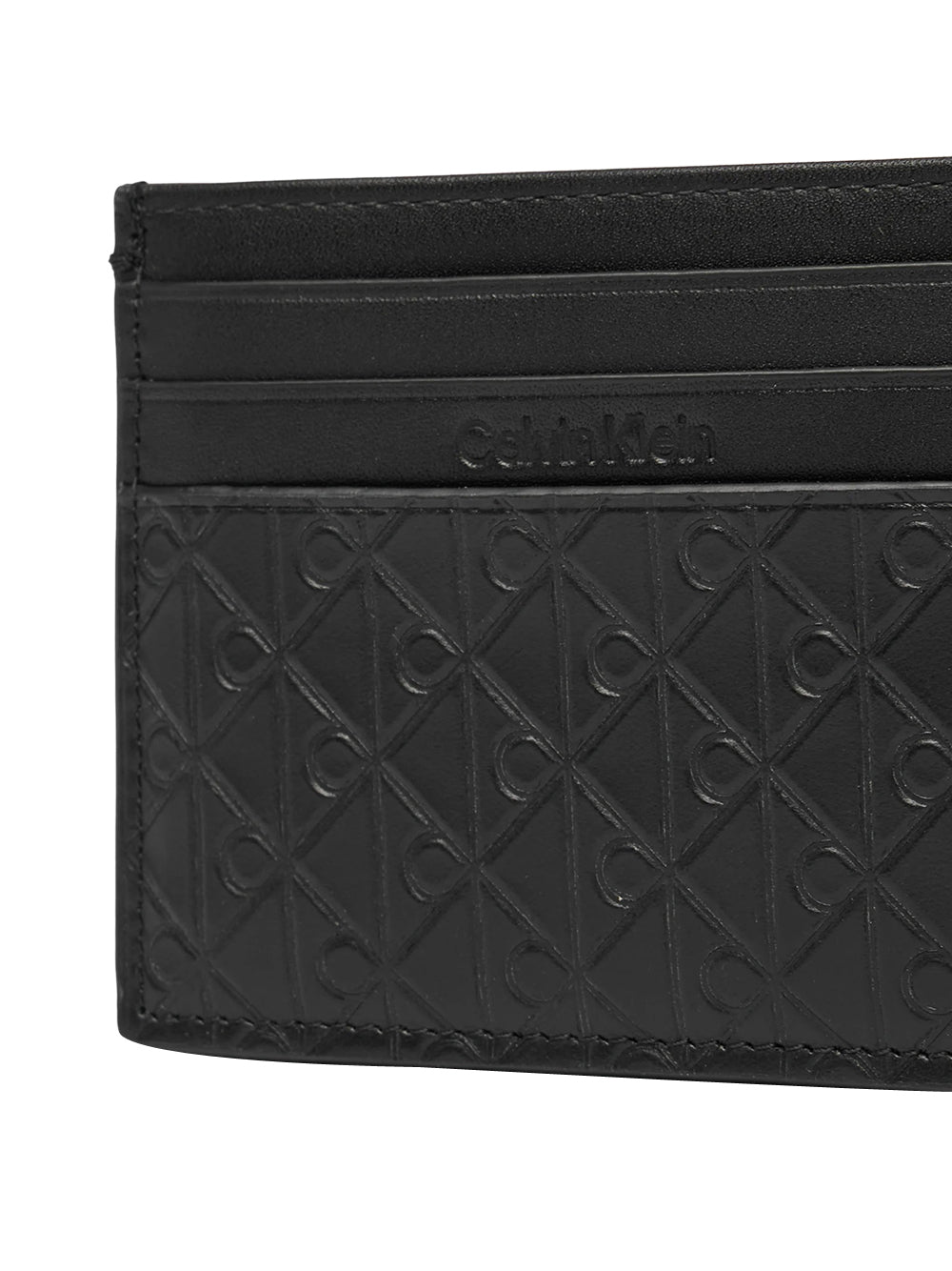 CALVIN ACC.1USCITA Calvin Klein Portafoglio Embossed Emblem Card Case LV04D1128G Nero Nero