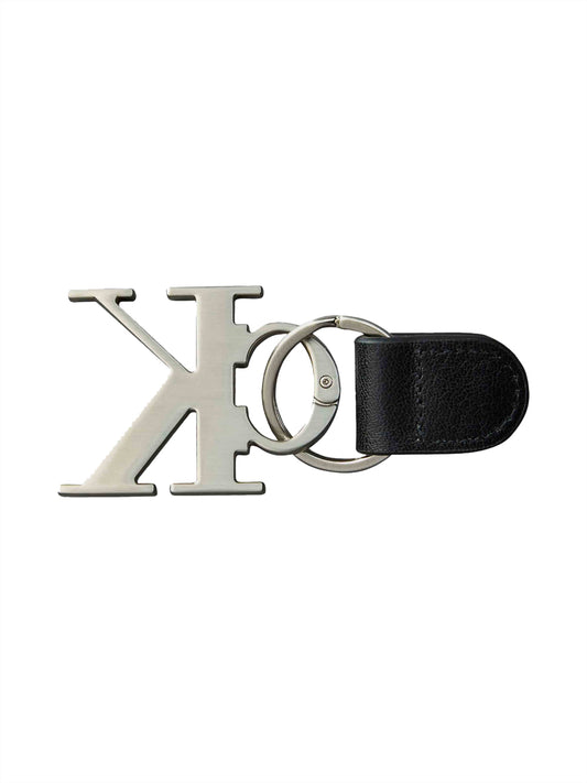 CALVIN ACC.1USCITA Calvin Klein Portachiavi In Metallo - Nero Nero/argento