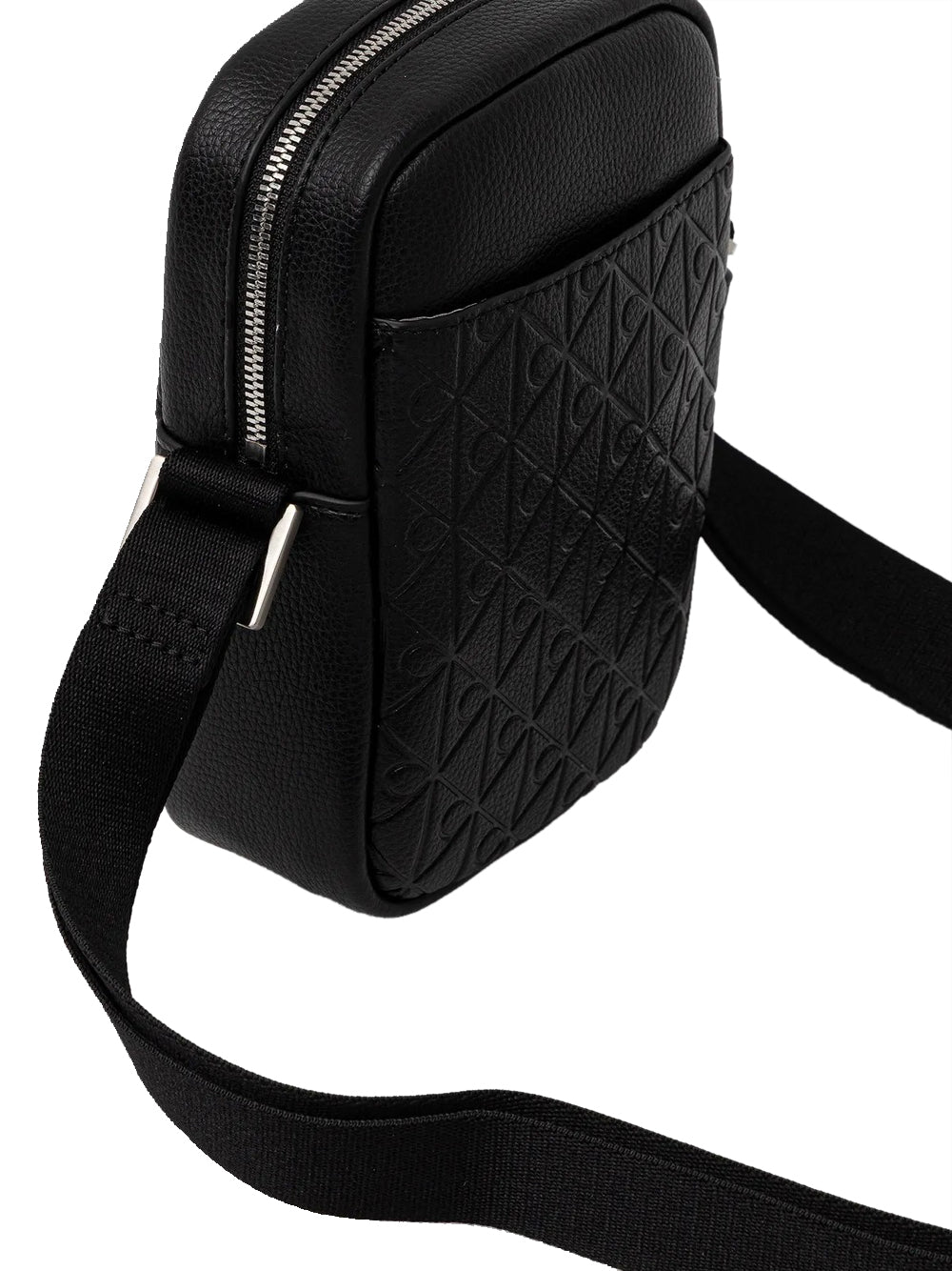 CALVIN ACC.1USCITA Calvin Klein Borsa A Tracolla Emblem Aop Emboss Slim Reporter - Nero Nero