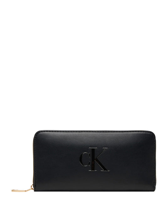 CALVIN ACC.1USCITA Calvin Klein Portafogli Bold Long Zip Around - Nero Nero