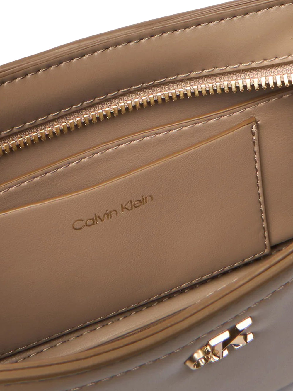 CALVIN ACC.1USCITA Calvin Klein Borsa A Spalle Logo Monogramma E Hardware - Beige Beige