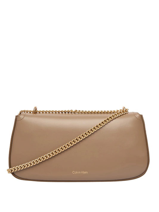 CALVIN ACC.1USCITA Calvin Klein Borsa a Tracolla Ck Convertible Chain Small - Beige Beige
