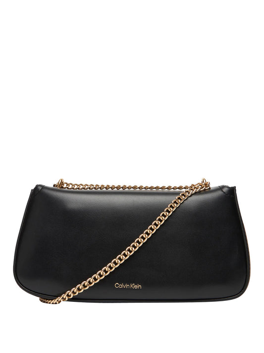 CALVIN ACC.1USCITA Calvin Klein Borsa a Tracolla Ck Convertible Chain Small - Nero Nero