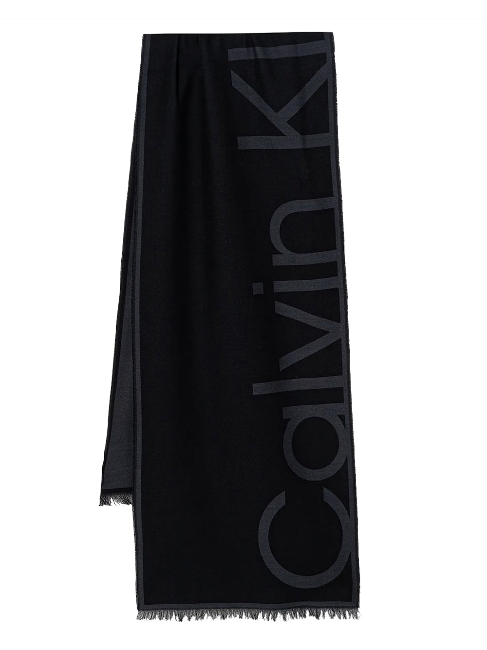 CALVIN ACC.1USCITA Calvin Klein Stola Oversize Logo Jacquard - Nero Nero