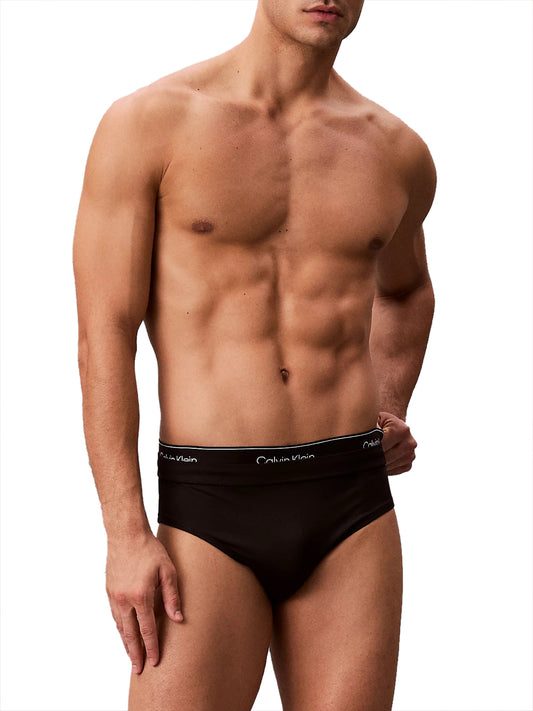 CALVIN BEACH Calvin Beach Slip Da Bagno Double Waistband - Nero Nero
