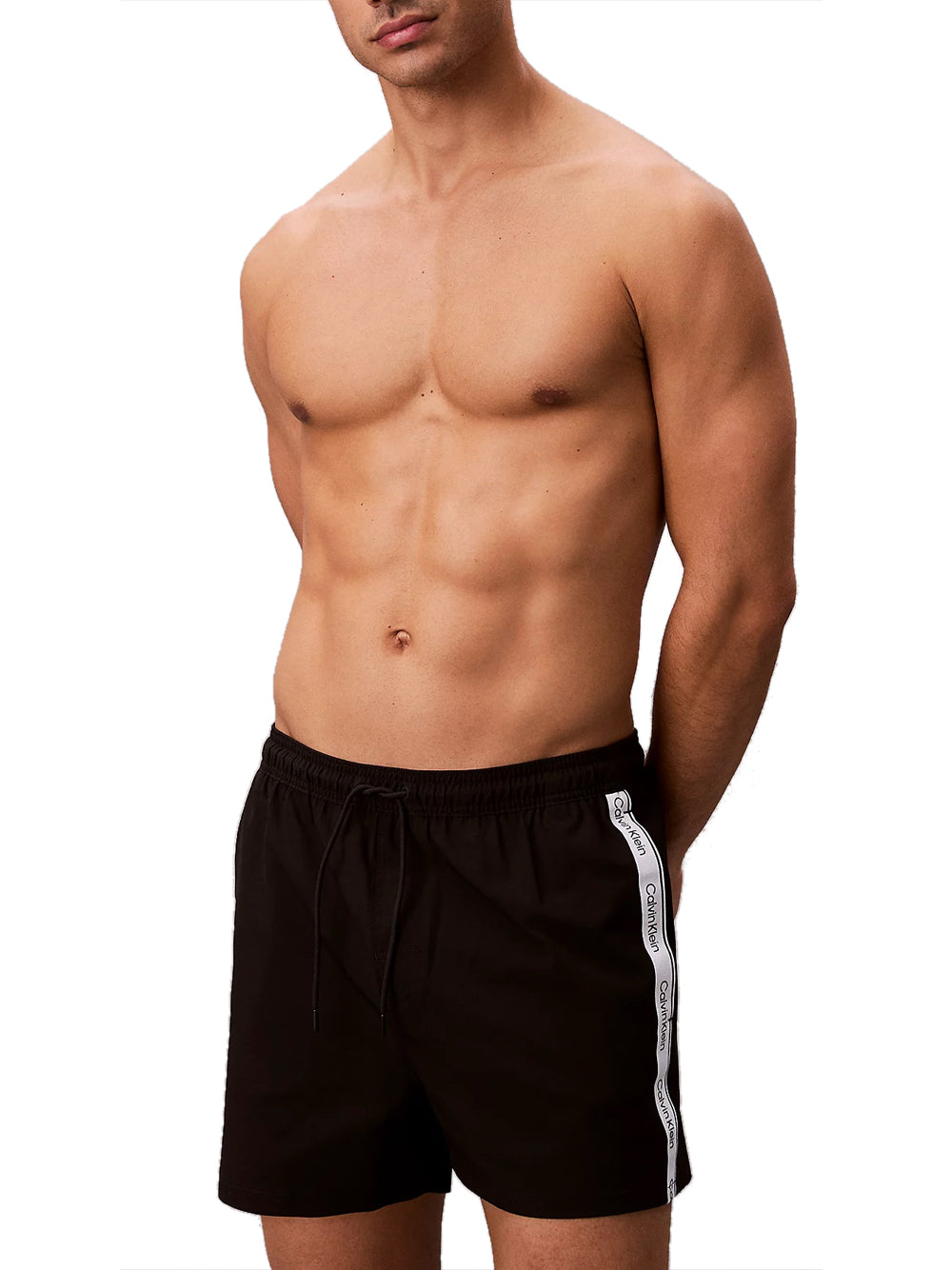 CALVIN BEACH Calvin Beach Shorts Mare Logo Tape Nero Nero
