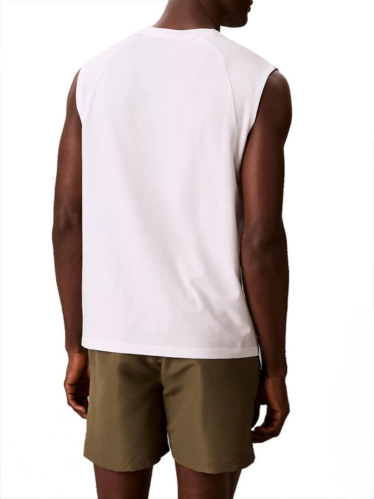 CALVIN BEACH Calvin Beach Canotta Coverups Icon Essentials - Bianco Bianco