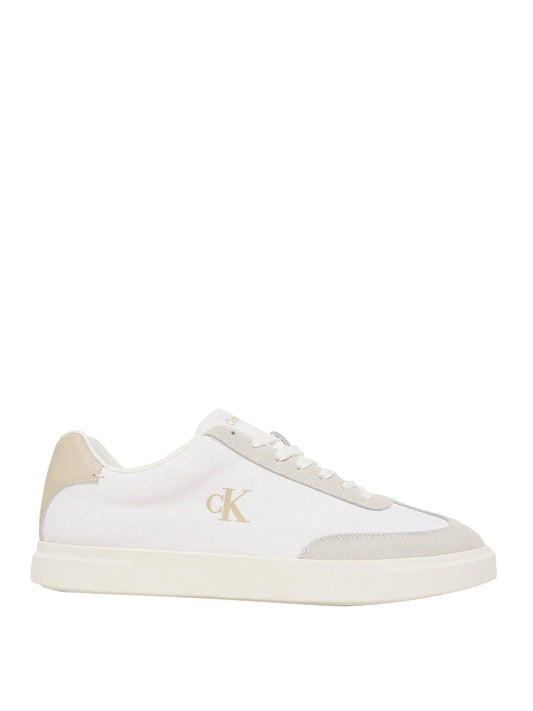 CALVIN CALZATURE 2USCITA Calvin Klein Sneakers Brooke Logo In Tela - Bianco Bright White/Oatmeal