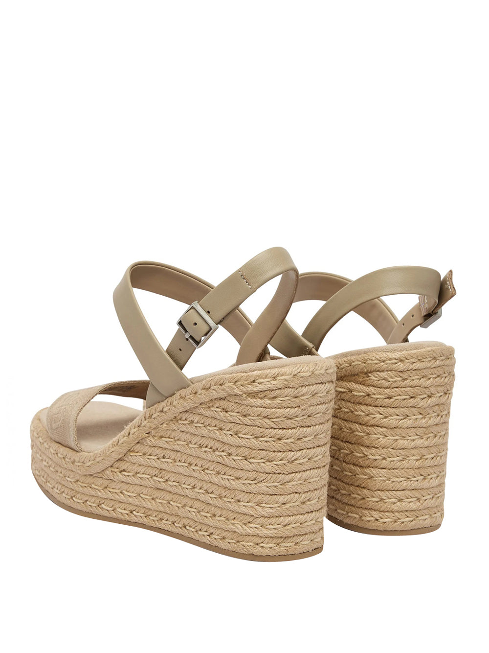 CALVIN CALZATURE 2USCITA Calvin Klein Sandalo Espadrillas Wedge Espad 70 Webbing Lth - Beige Beige