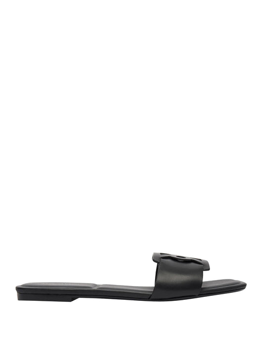 CALVIN CALZATURE 2USCITA Calvin Klein Sandali Piatti Emblem - Nero Triple Black