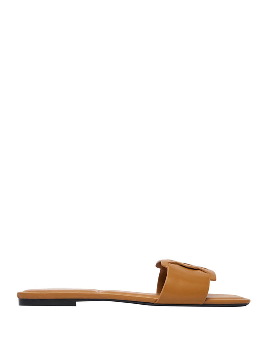 CALVIN CALZATURE 2USCITA Calvin Klein Sandali Piatti Emblem - Marrone Cashew