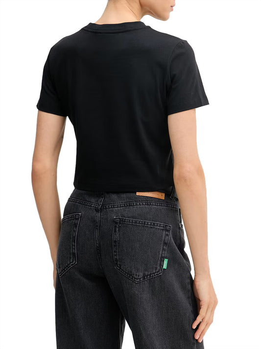 CALVIN2 2USCITA Calvin Klein T-Shirt Logo Cropped - Nero BLACK