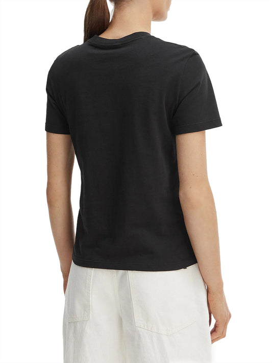 CALVIN2 2USCITA T-Shirt Calvin Klein Logo Frontale Nero BLACK
