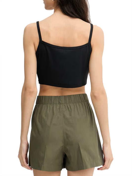 CALVIN2 2USCITA Calvin Klein Top Woven Label 2x2 Baby - Nero BLACK