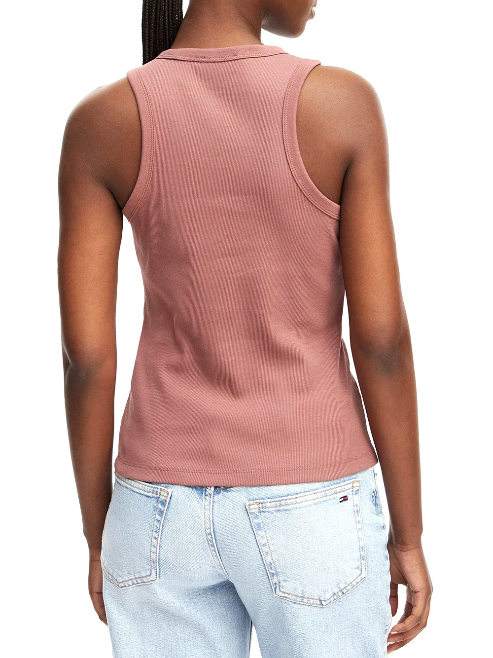 CALVIN2 2USCITA Calvin Klein Canotta In Cotone A Costine Sllim - Marrone Sierra Brown