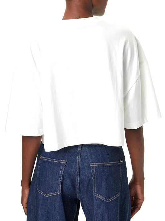 CALVIN2 2USCITA Calvin Klein T-shirt Con Logo In Stile College Corta - Bianco Bright White