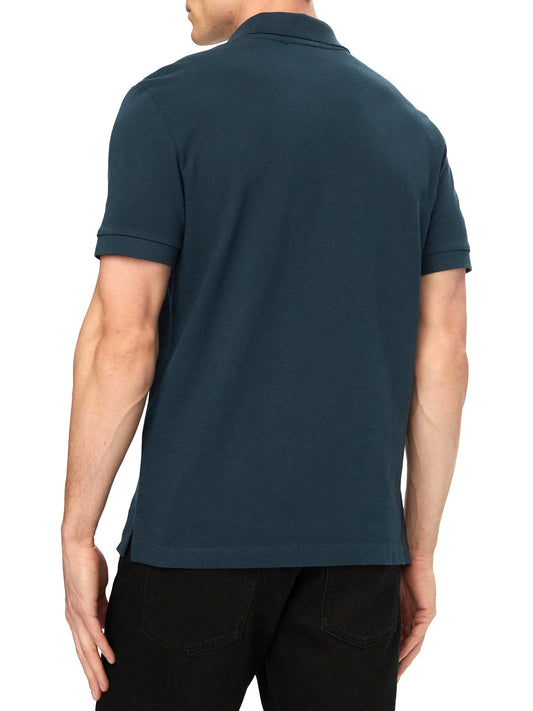 CALVIN2 2USCITA Calvin Klein Polo In Piqué Di Cotone Con Colletto Aperto Marrone Navy Stone