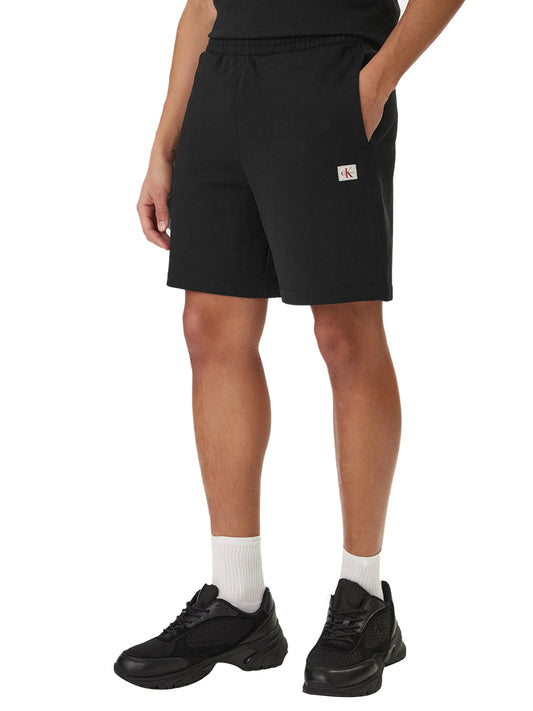 CALVIN2 2USCITA Short Calvin Klein Sportivi 350Terry Badge - Nero Nero
