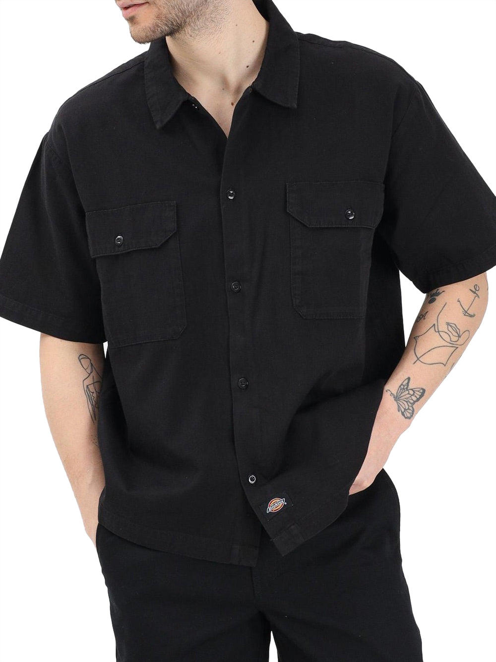 DICKIES 247 Gd Work Shirt Ss BLACK
