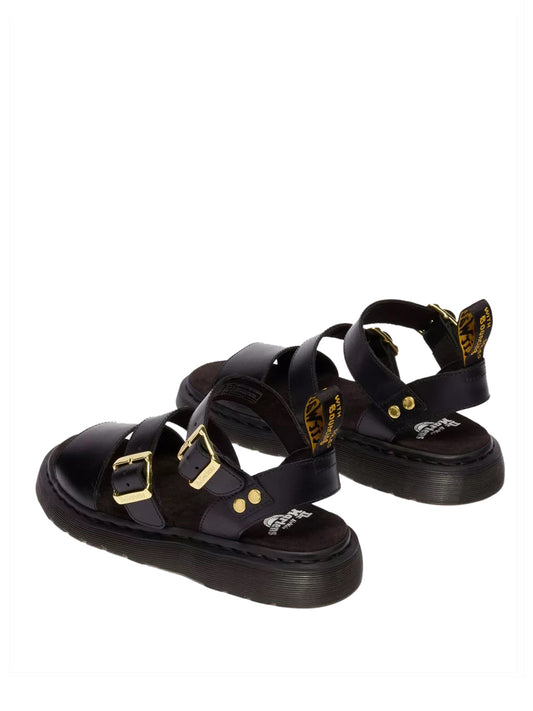 DR MARTENS Sandalo Basso Dr Martens Gladiator Gryphon - Nero Nero