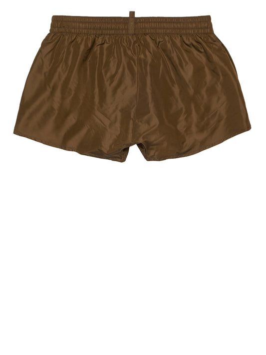 DSQUARED2 Dsquared Short Mare Logo Frontale - Marrone Marrone