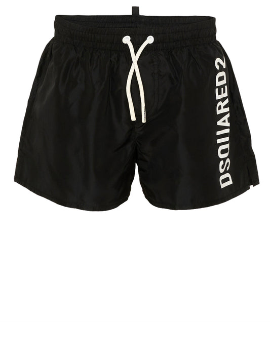 DSQUARED2 Dsquared Short Mare Logo Frontale - Nero Nero