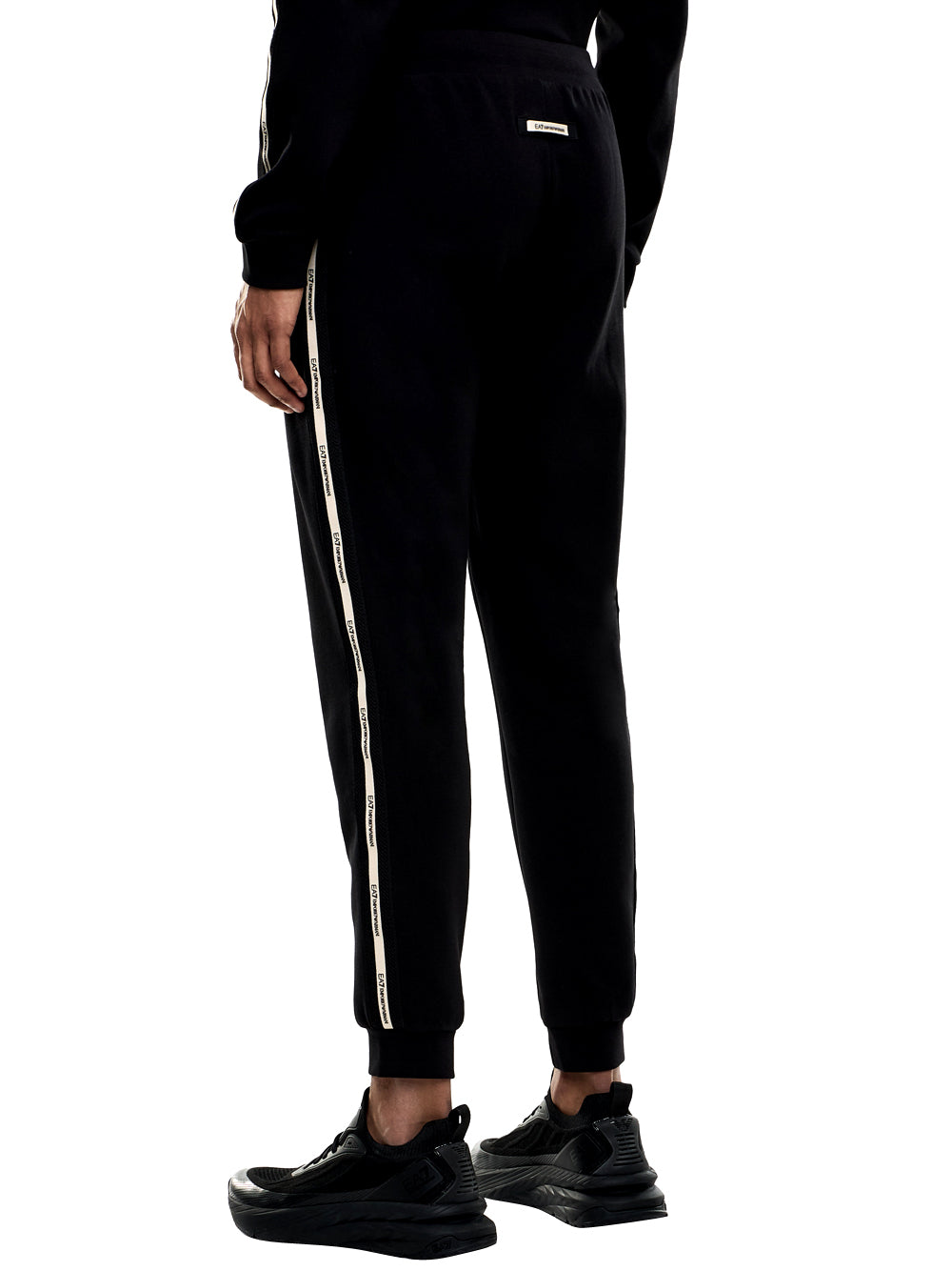 EA7 Pantaloni Ea7 Jogger Logo Series In Misto Cotone - Nero BLACK