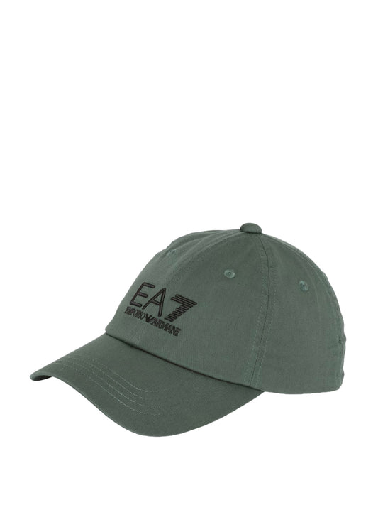 EA7 Cappello Ea7 In Cotone - Verde Cilantro/Black