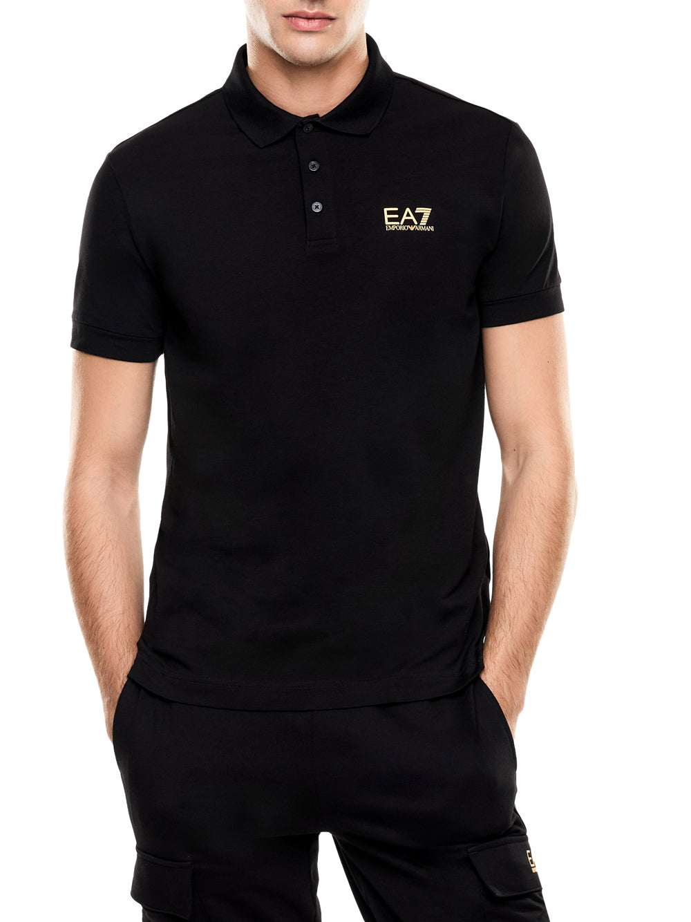 EA7 Polo Ea7 Core Identity - Nero/Oro Nero/oro