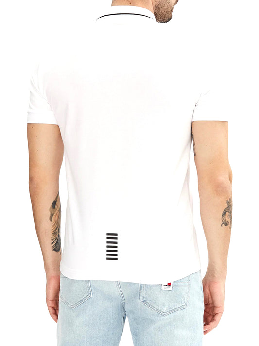 EA7 Ea7 Polo Logo Frontale - Bianco WHITE