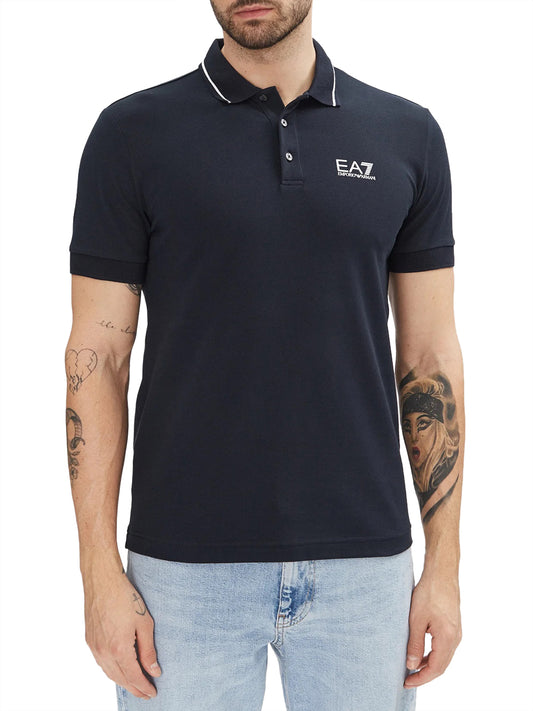 EA7 Ea7 Polo Logo Frontale - Navy Armani Blue