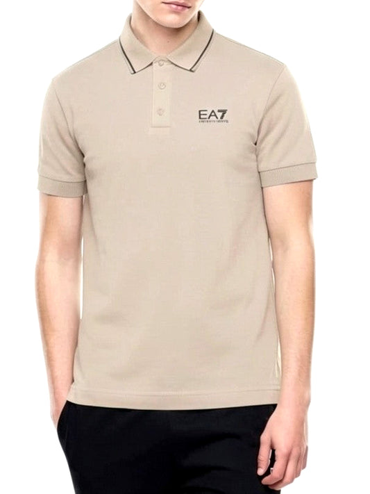 EA7 Ea7 Polo Logo Frontale - Beige Roasted Cashew