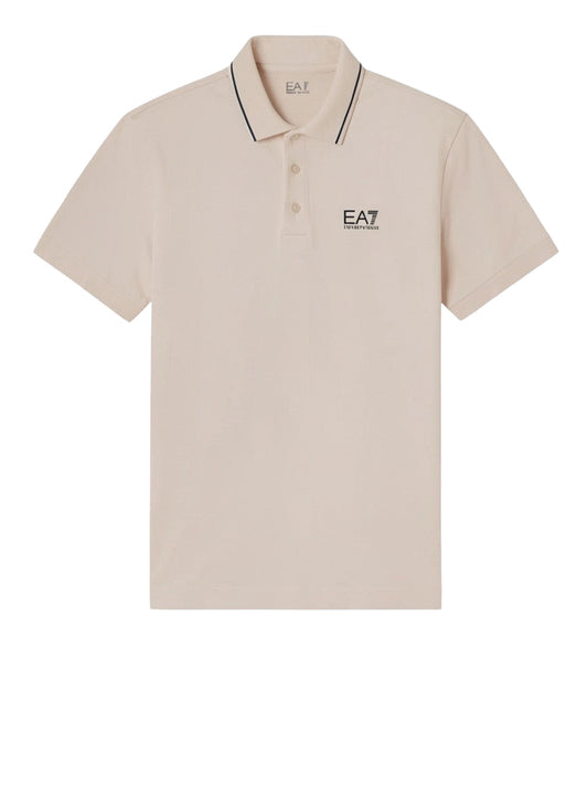 EA7 Ea7 Polo Logo Frontale - Beige Roasted Cashew