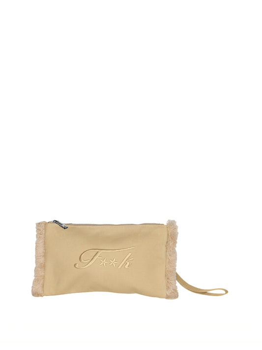 F**K Mini Pochette F**K - Beige Beige