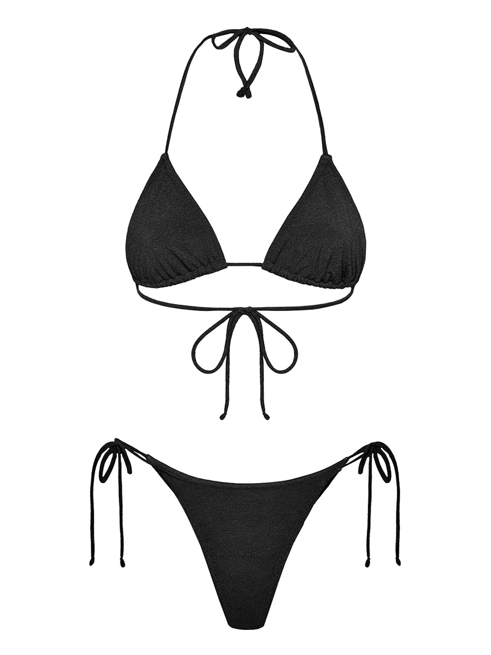 F**K Bikini Triangolo E Slip Regolabile F**K - Nero Nero