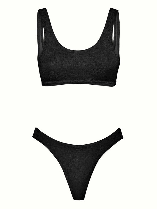 F**K Bikini Top Fisso E Slip Americano Fisso F**K - Nero Nero