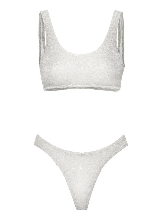 F**K Bikini Top Con Slip Americano Fisso F**K - Bianco Bianco