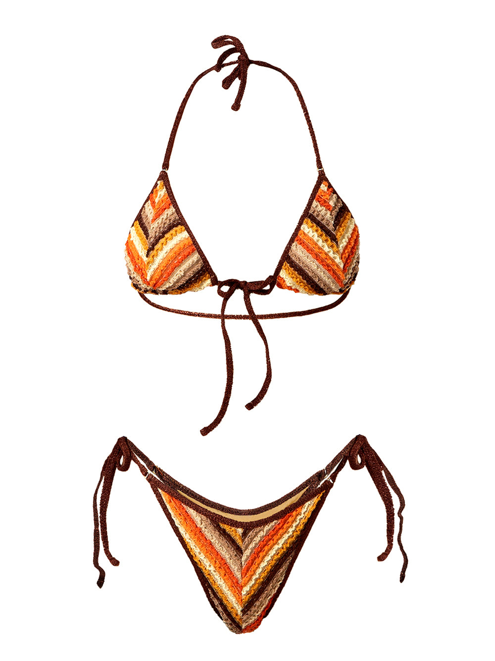 F**K Bikini Triangolo Con Perizoma F**K - Marrone Marrone