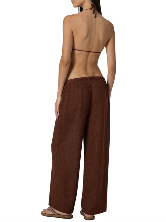 F**K Pantalone Palazzo F**K - Marrone Marrone