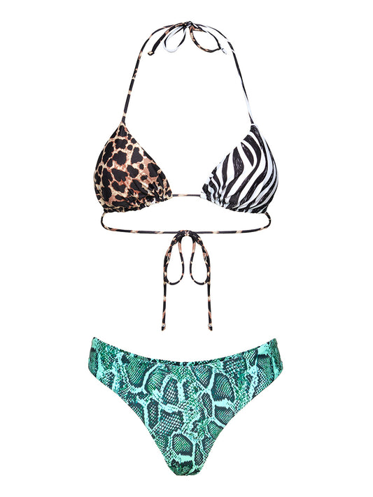 F**K Bikini Triangolo Con Slip Americano Fisso - Fantasia FANTASIA