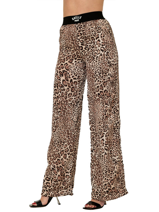 GAELLE PARIS Pantalone Palazzo Pantalone Donna GAABW09301 - Maculato MACULATO