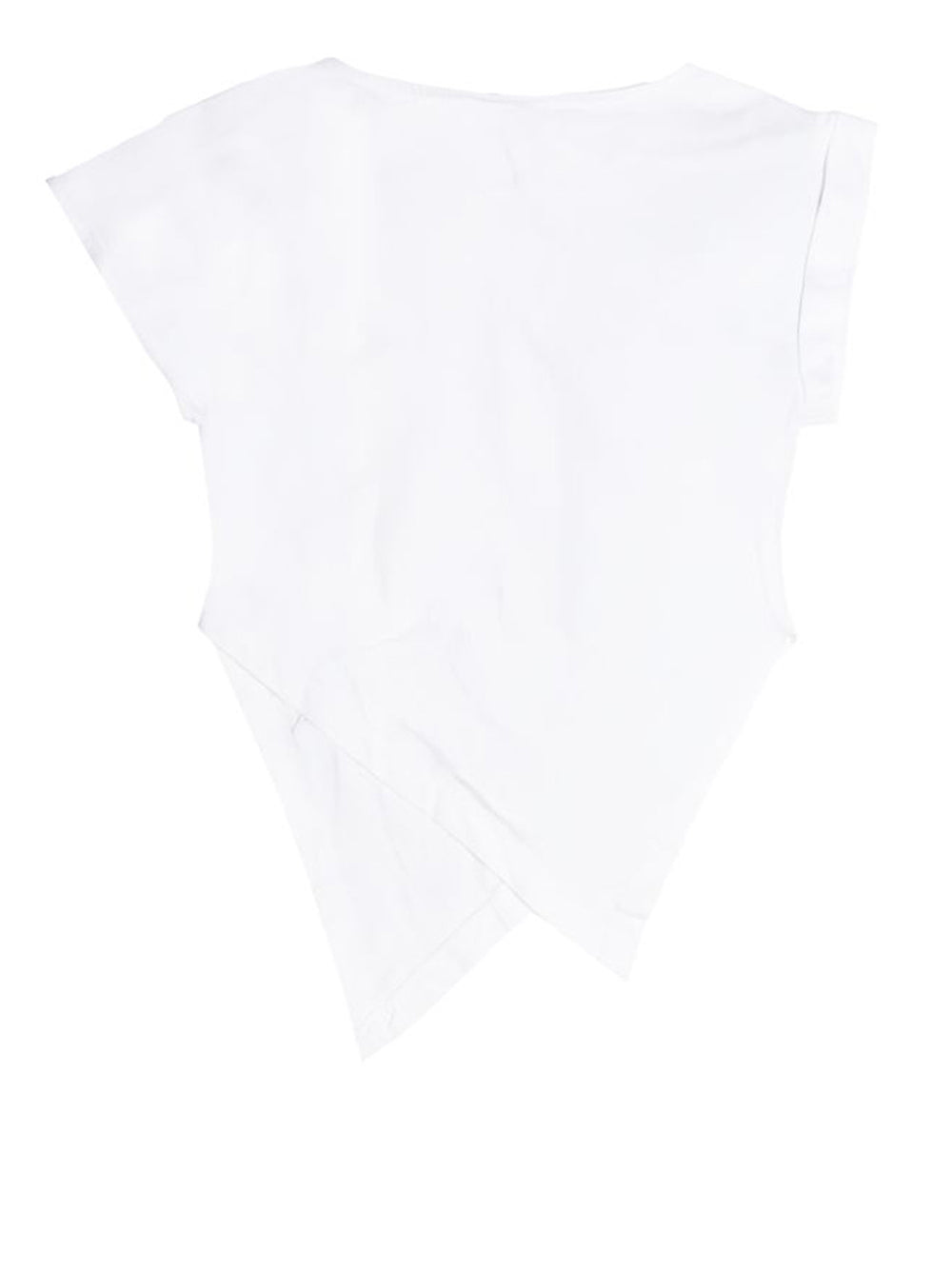 GAELLE PARIS Gaelle Paris T-Shirt Asimmetrica Con Ricamo Lato Cuore Bianco Bianco