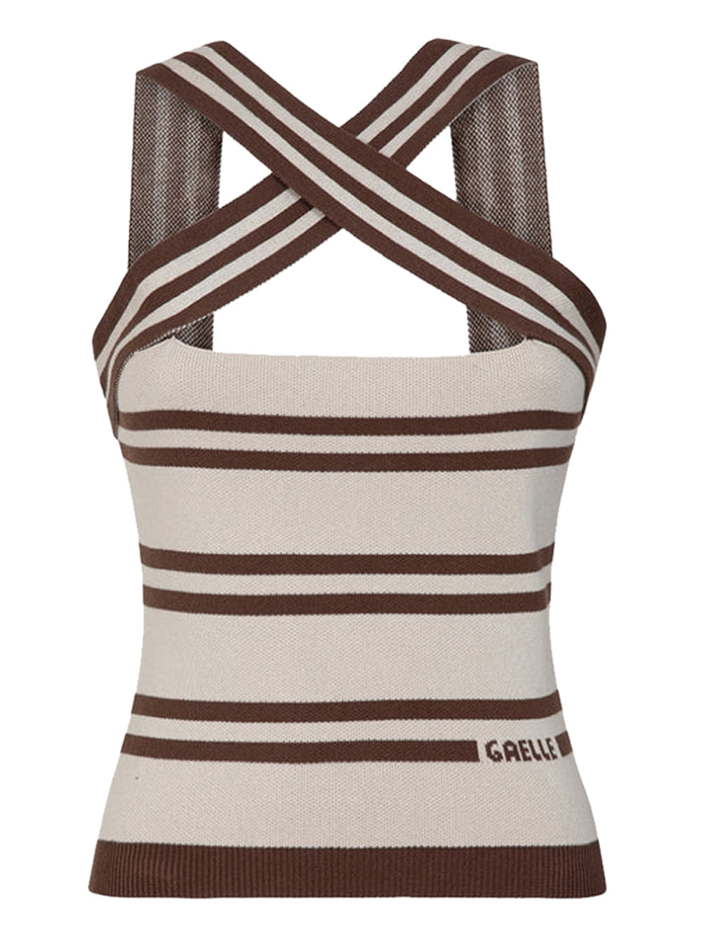 GAELLE PARIS Top Gaelle Paris In Maglia A Righe - Moka Moka
