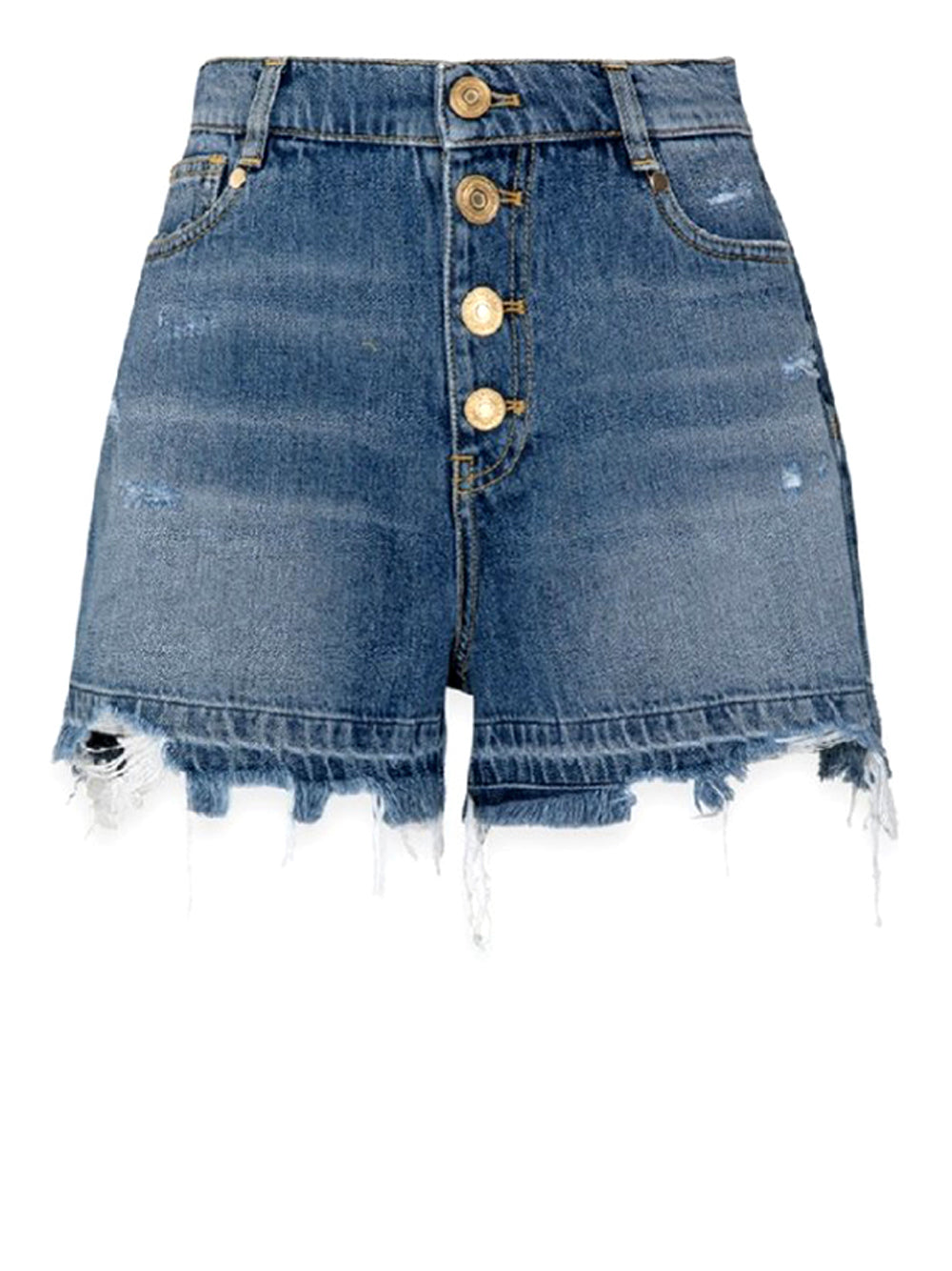 GAELLE PARIS Short Con Morsetto Logato Sul Retro Tasca Gaelle Paris - Denim DENIM